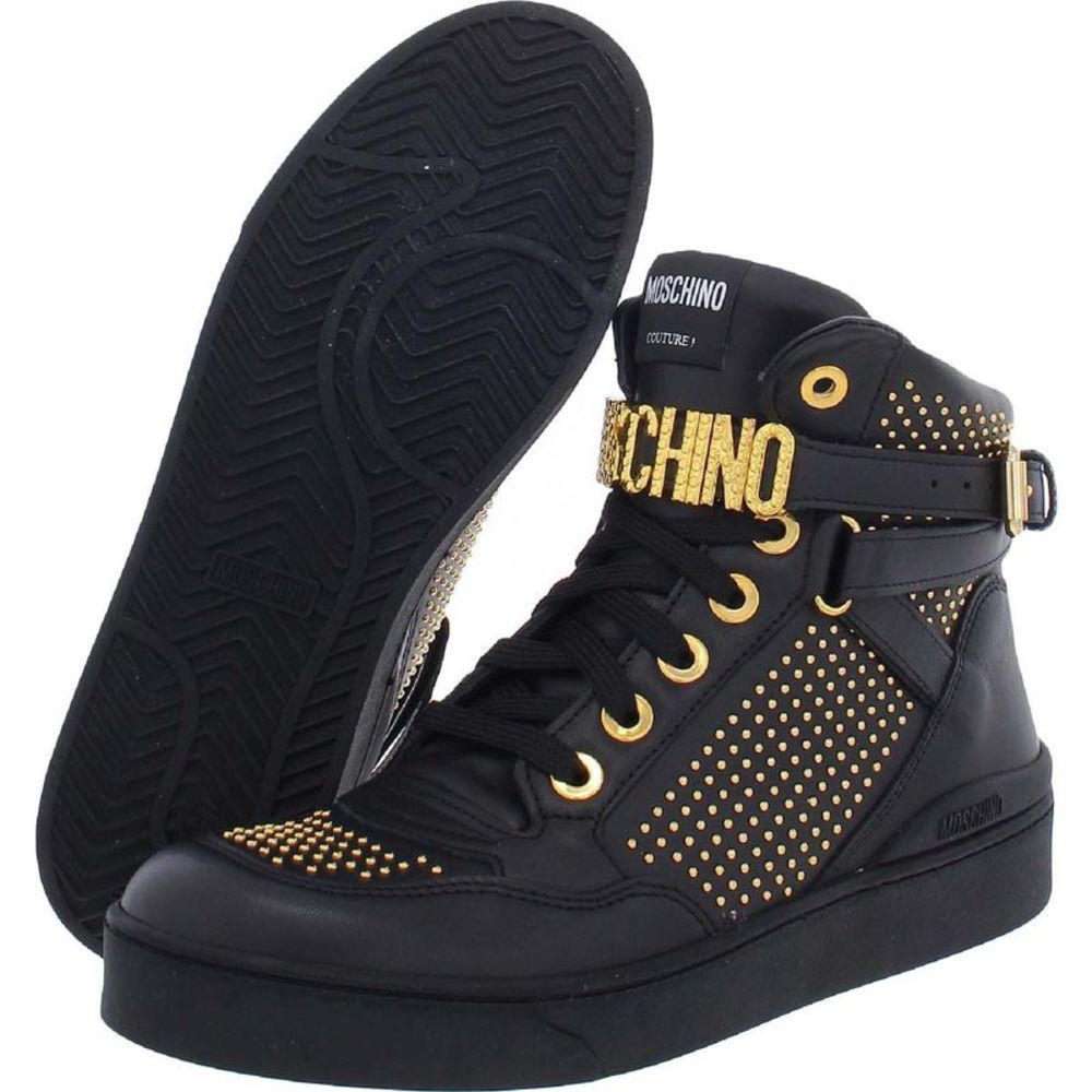 Moschino Black Sneakers with Gold Detailing - Picture 3 of 3